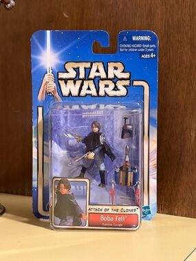 Star Wars Attack of the Clones Boba Fett Kamino Escape Figure 2002 Hasbro MOC